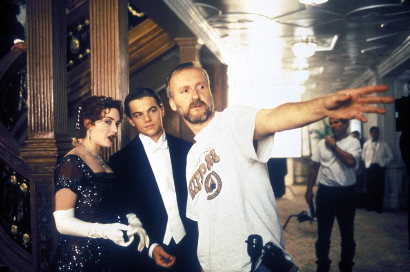 Kate und Leo am Set ihres ersten Films zusammen: „Titanic“.