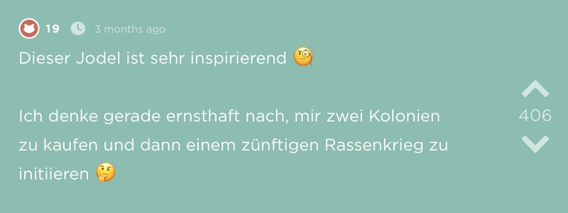 Jodler präsentiert seine beste Geschäftsidee