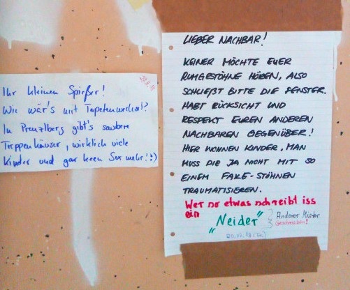 Das Gestöhne bringt den Nachbarn in Rage - doch die anderen Nachbarn reagieren nicht wie erwartet