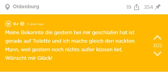 Er zog sich aus und überraschte sein Date damit