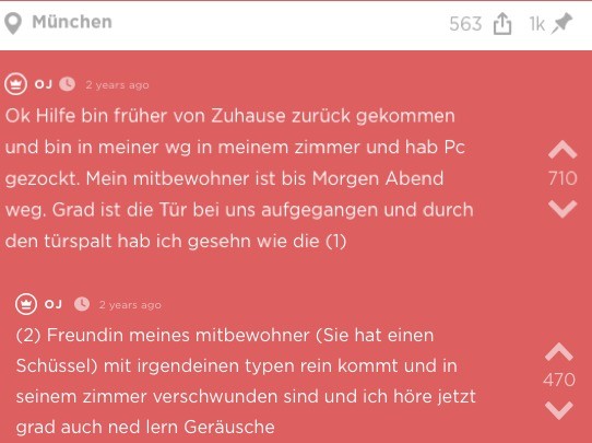 Jodel: Sie betrügt ihren Freund in seiner eigenen WG – bis der Mitbewohner einschreitet