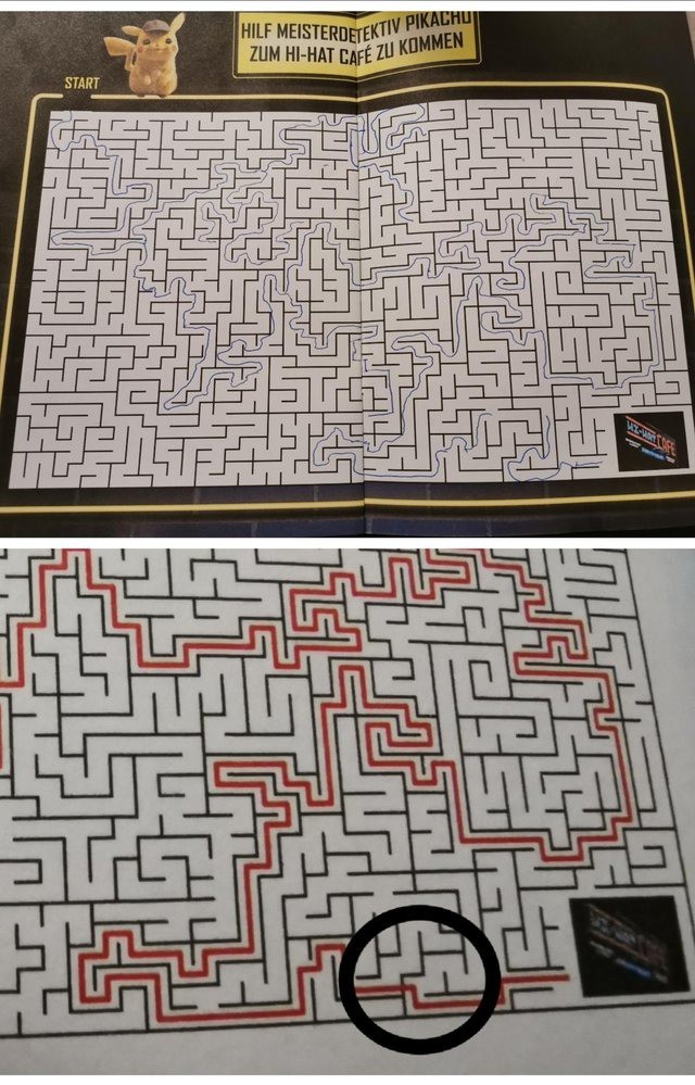 Ein Labyrinth sollte man in richtiger Art und Weise lösen und nicht schummeln