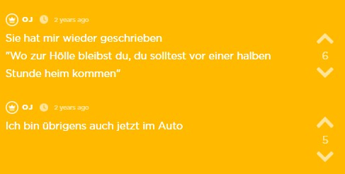 OJ's Freundin schreibt, dass er sofort nach Hause kommen soll - dann stellt sie ihn zur Rede