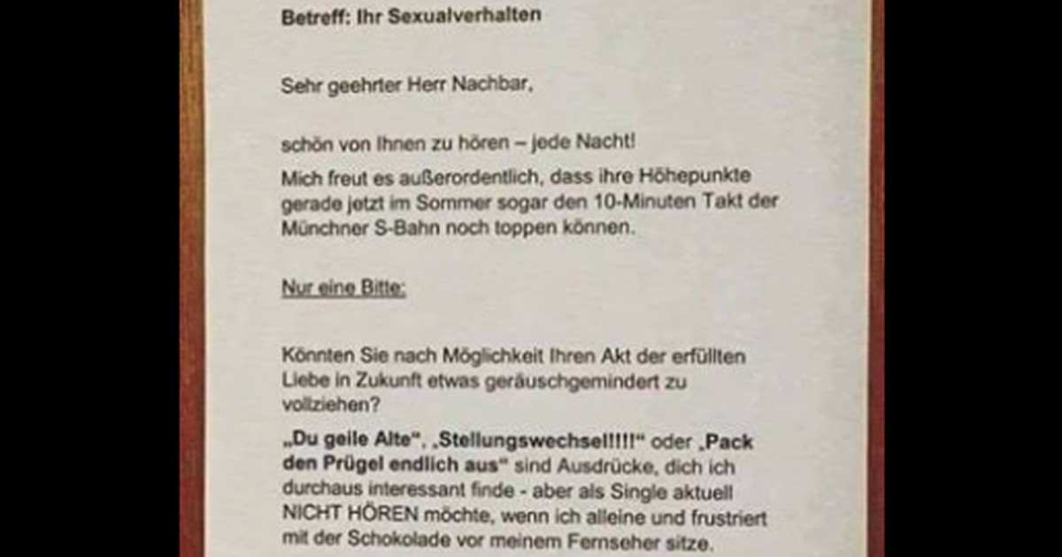Nachbarn, die einem einfach nur leid tun können