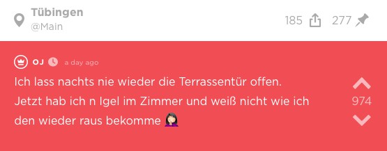 Dieses Bild zeigt einen Jodel aus Tübingen.