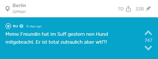 Der erste Jodel Beitrag des Jodels.