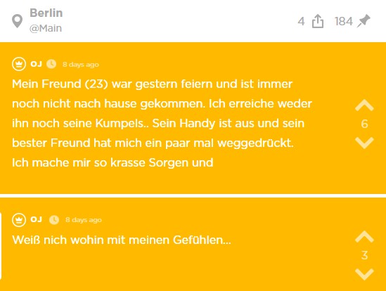 Der erste Jodel Beitrag des Jodels.
