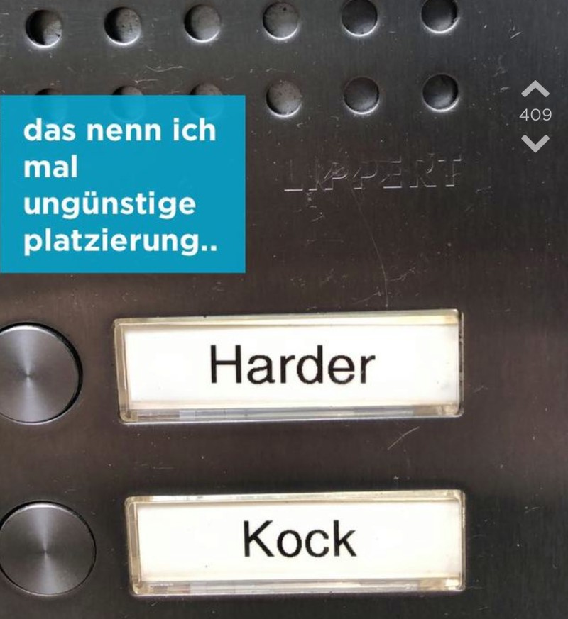 Zu sehen ist ein Klingelschild und es geht um lustige KLingelschilder.