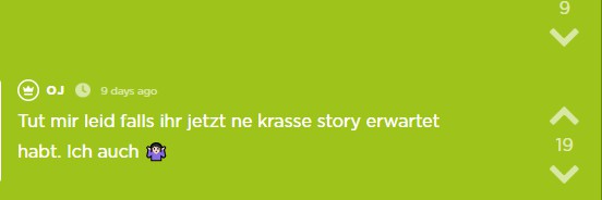 OJ entschuldigt sich.