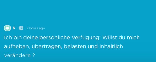 Ein Jodeler schlägt noch eine weitere Version vor