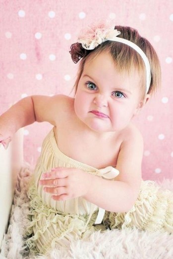 Das Babyfoto ist lustig