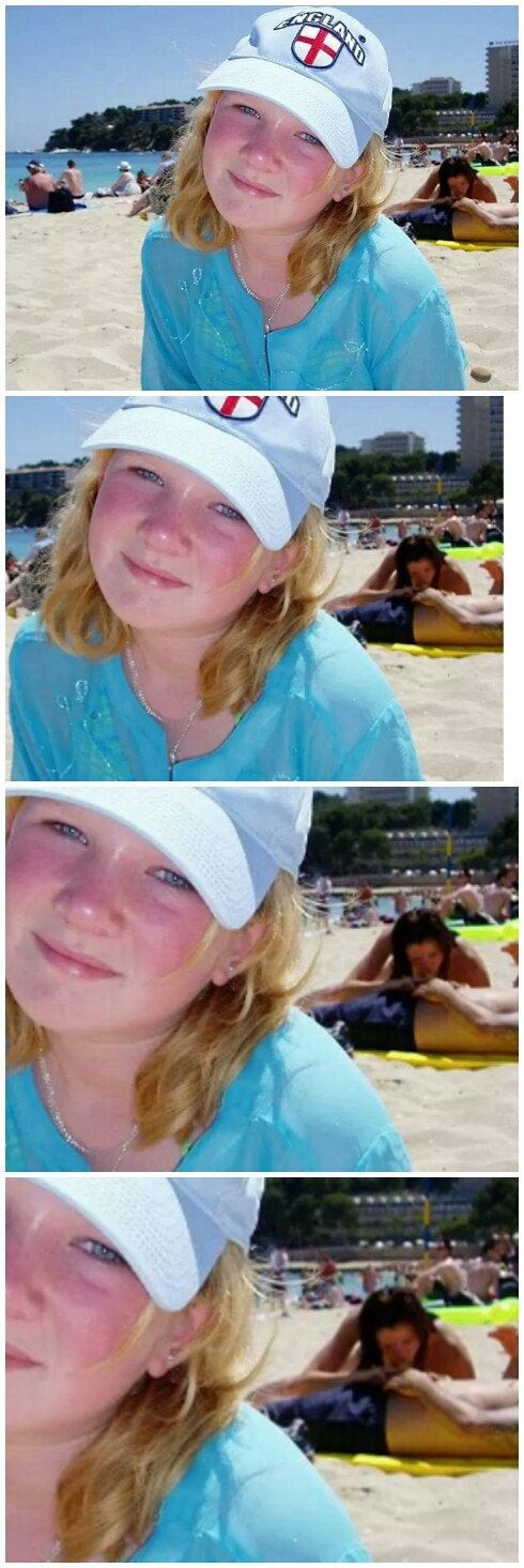 Mädchen sitzt am Strand