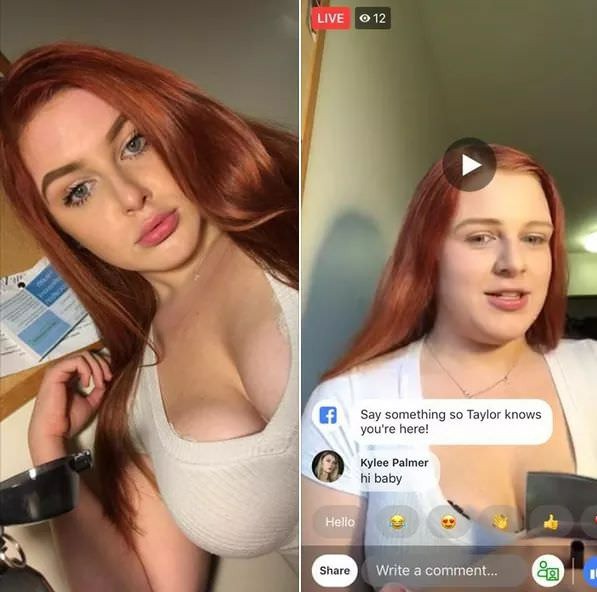 Eine Frau, die einmal im Video und einmal auf einem Selfie zu sehen ist und ganz anders aussieht