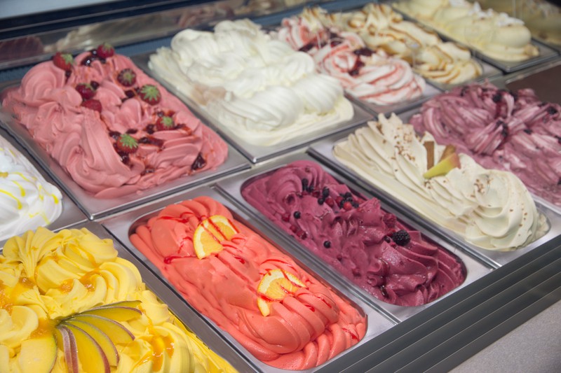 Eisdiele und Eissorten