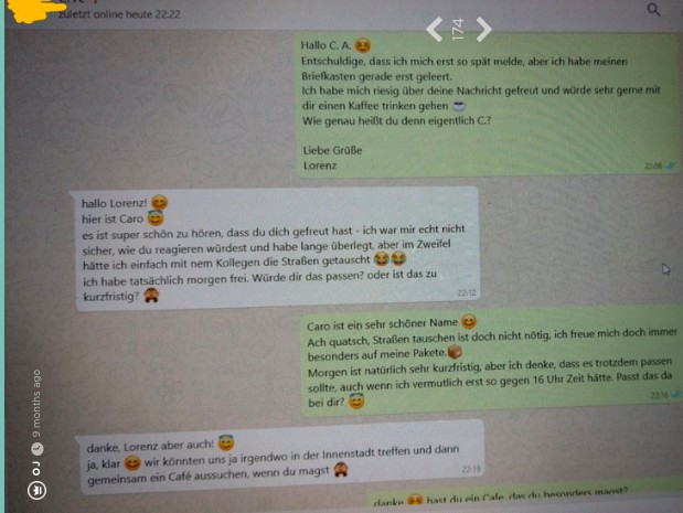 Screenshot Jodel Chatverlauf