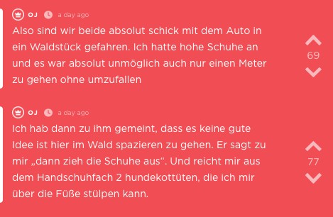 Screenshot von Jodel
