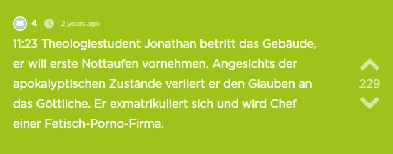 Er verliert seinen GLauben