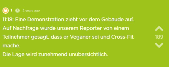 Eine Demo taucht auf