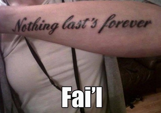 Das Tattoo wird definitiv bis zum Ende des Lebens halten.