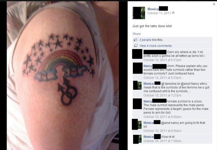 Die Frau hat sich leider in den Symbolen vergriffen.