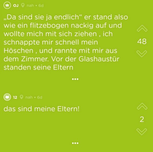 NAckt die Elternbegrüßen? OJ findet es seltsam.