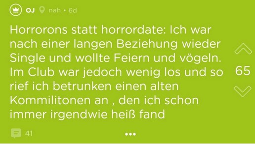 OJ wollte sich den Liebeskummer vertreiben