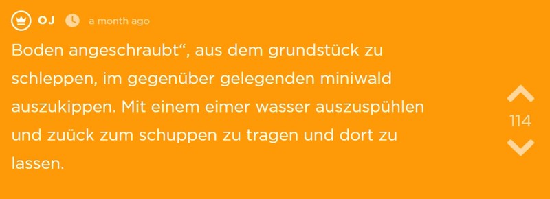 OJ spülte das Klo aus