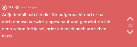 Auch das Date war verwirrt.