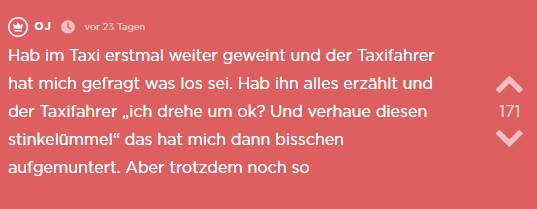 OJ ruft ein Taxi