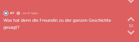 was denkt die Fragen?