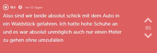 Das Date ging los