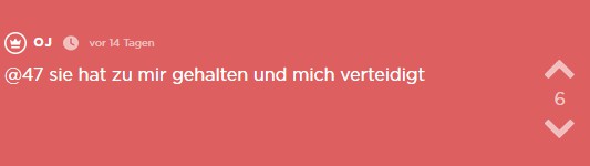 Die Freundin ist auf OJs Seite.