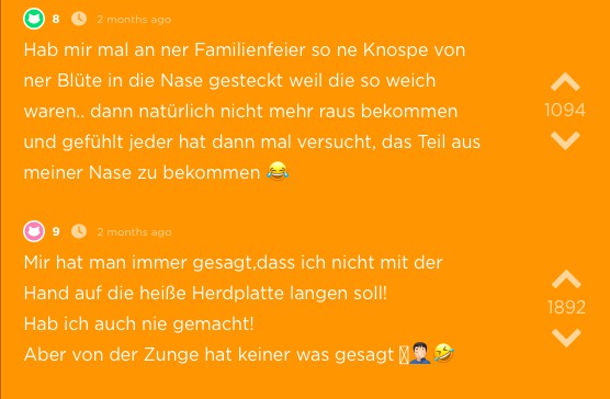Jodel über dumme Kindheitsaktionen