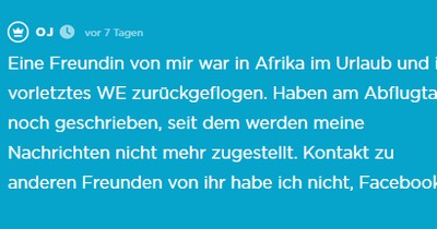 Jodlerin vermisst Freundin, die plötzlich nicht mehr schreibt - doch am Ende klärt sich alles auf