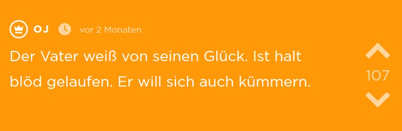 Der Vater weiß bescheid