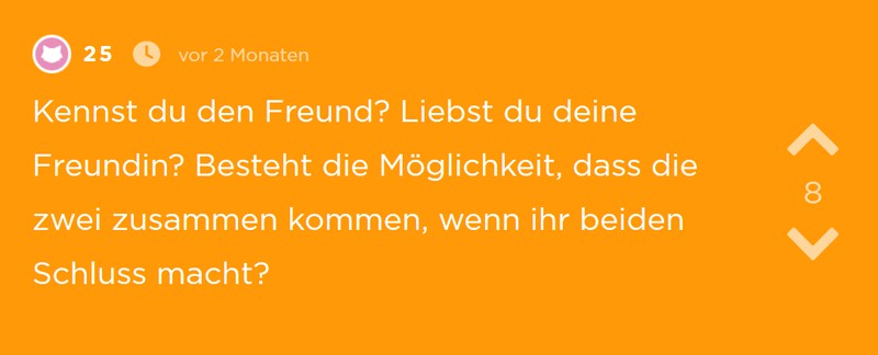 Die Community prüft OJs Gefühle