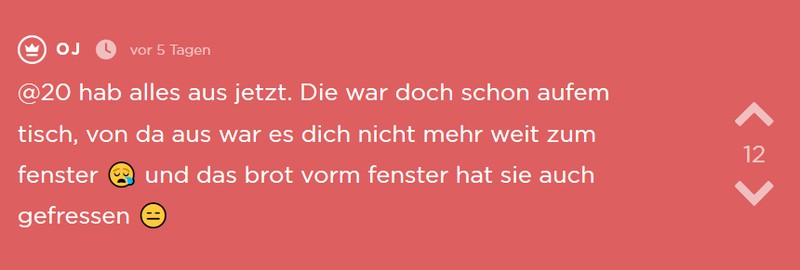 OJ gibt sich wirklich Mühe