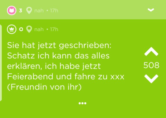 Jodler findet heraus, dass Freundin ihn betrügt