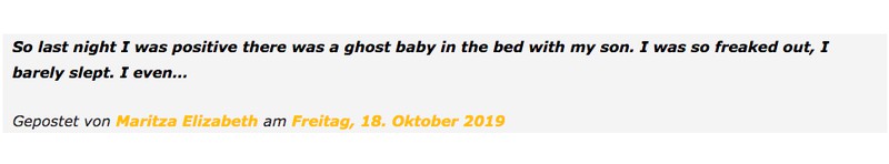 Die Mutter dachte es ist ein Geist-Baby neben ihrem Sohn