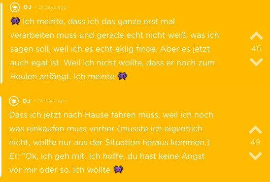 Dating-Jodel aus der App