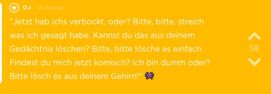 OJ beschreibt ein Horror Date auf Jodel