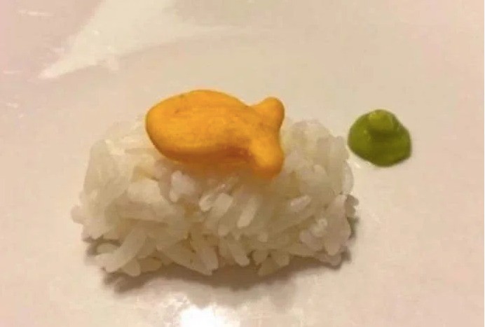 Ein Sushi Fail, den wohl kein Profikoch zubereitet hat