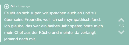 OJ wird eines Tages von einer ganz besonderen Person auf der Arbeit überrascht