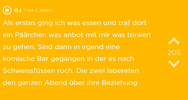 Zunächst ging OJ ganz normal essen