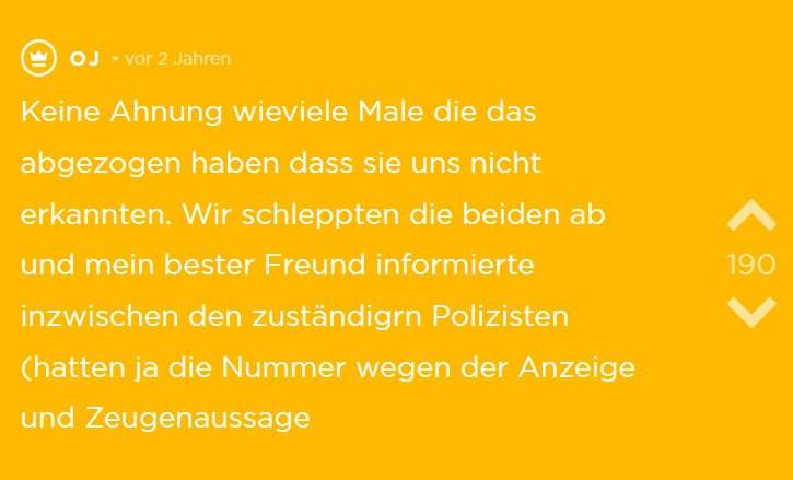Die Polizei wurde vom Jodler informiert