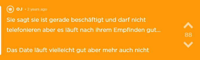 Die Freundin behauptet, dass sie nicht telefonieren darf