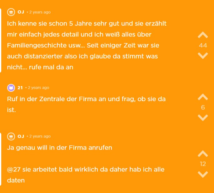 OJ will bei dem Unternehmen anrufen und bemerkt dass sie schon früher distanzierter war