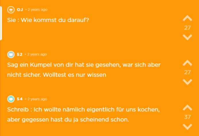 Die anderen Jodler geben OJ Tipps, um sie noch nicht auffliegen zu lassen