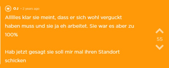 OJ fragt nach ihrem Standort