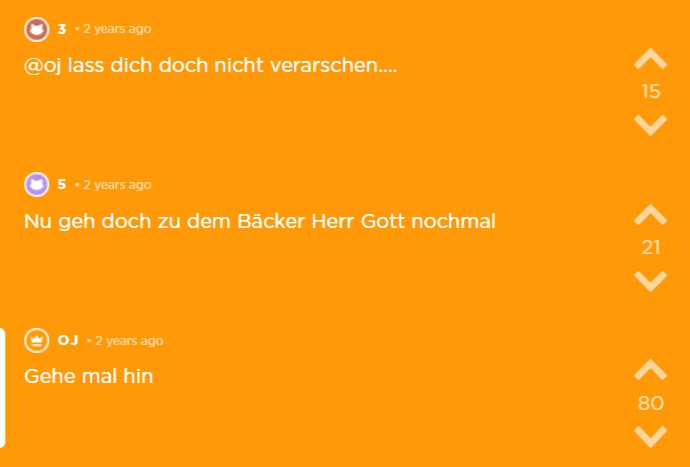 OJ geht in die Bäckerei